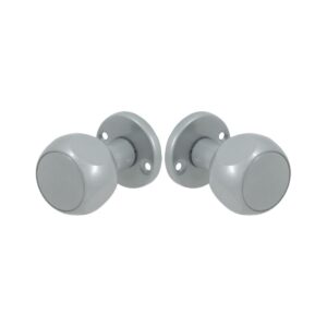 Gałka drzwiowa obrotowa WISB aluminiowa srebrna