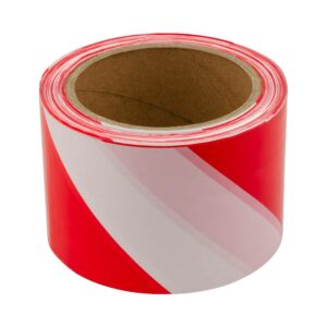 Taśma dwustronna biało-czerwona wys. 7cm rolka 100m