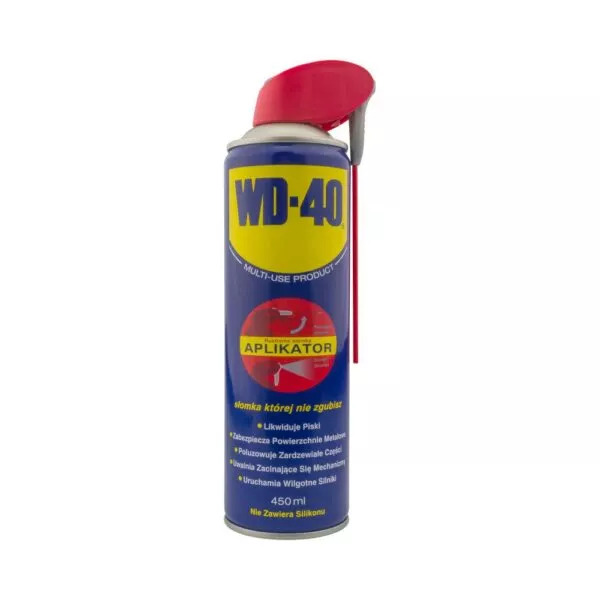 Preparat wielozadaniowy WD-40 z aplikatorem dostępny w naszej ofercie.
