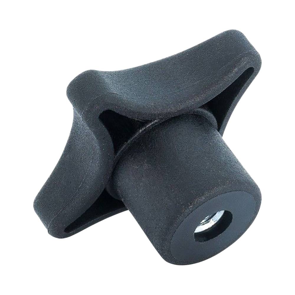 Pokrętło krzyżowe z nakrętką M6 (30x30mm) czarne