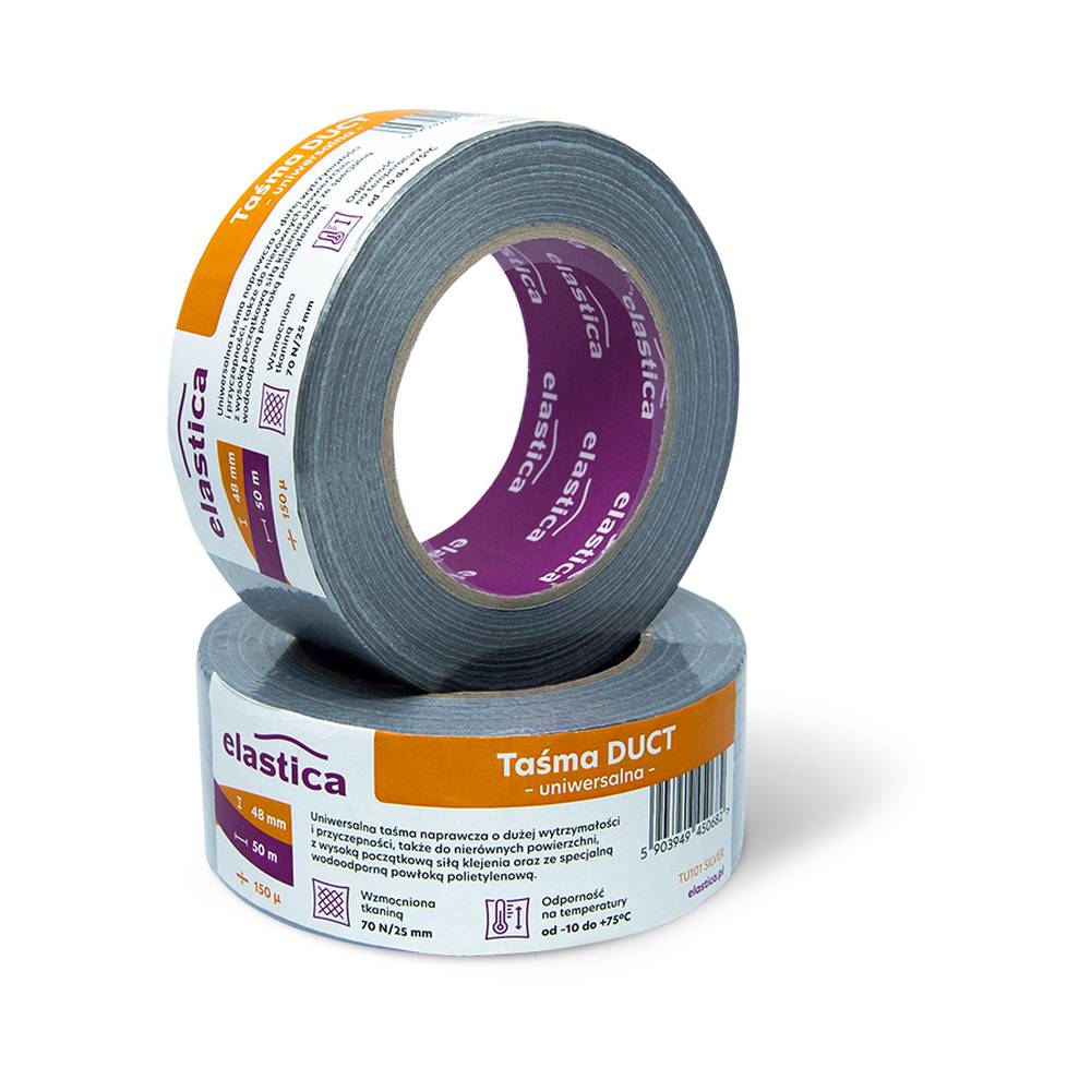 Taśma naprawcza DUCT Elastica 50m/48mm srebrna